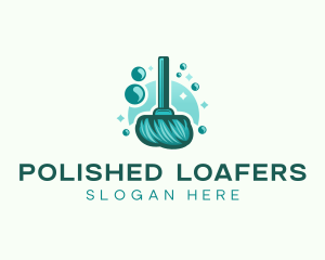 Mop Cleaning Shiny  logo design