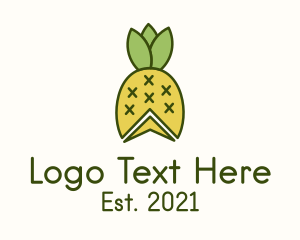 Minimalist Pineapple Fruit  logo