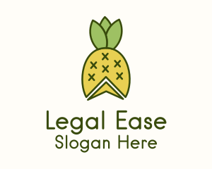 Minimalist Pineapple Fruit  Logo