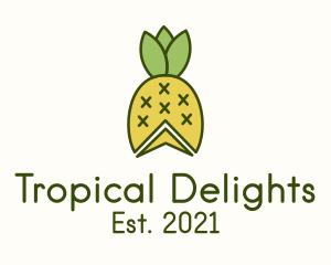 Minimalist Pineapple Fruit  logo