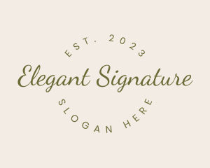 Elegant Cursive Business logo design