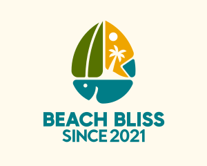 Colorful Beach Vacation  logo design