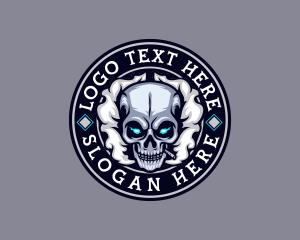 Smoking Skull Cigarette logo