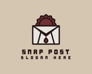 Vampire Mail Envelope logo design