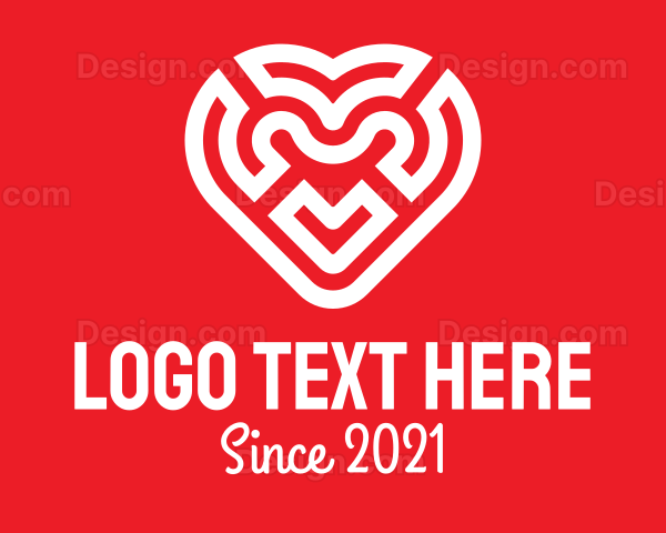 Red Heart Maze Logo
