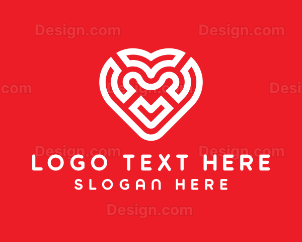 Red Heart Maze Logo