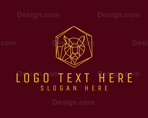 Hexagon Tiger Animal Logo