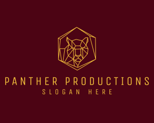 Hexagon Tiger Animal logo design