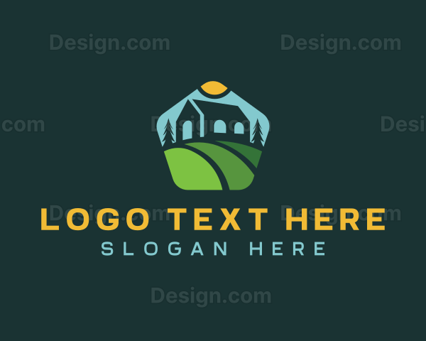 Lawn Landscaping Yard Logo