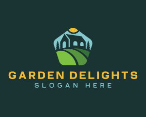 Lawn Landscaping Yard logo design