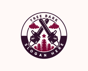 Chainsaw Wood Logging logo