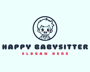 Boy Happy Student logo design