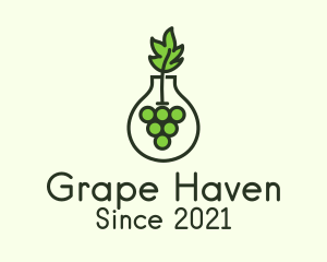 Vase Grape Leaf logo design