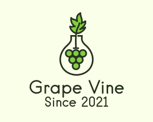 Vase Grape Leaf logo design