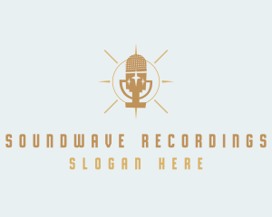 Microphone Vocalist Recording logo design