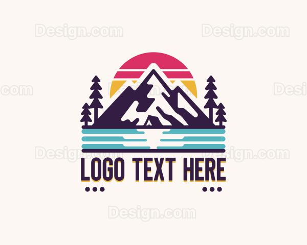 Mountain Summit Hiking Logo