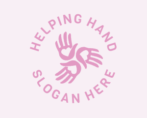 Foundation Hand Heart logo design