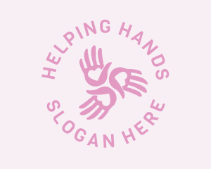 Foundation Hand Heart logo design