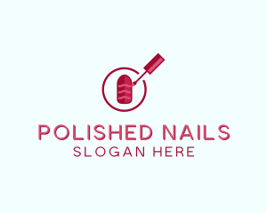 Red Nail Polish logo design