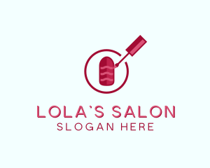 Red Nail Polish logo design