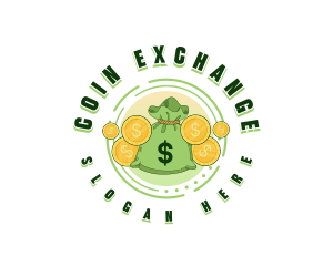 Dollar Coin Sack logo design