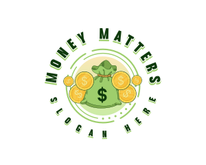 Dollar Coin Sack logo design