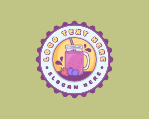 Cute Quirky Fruit Smoothie logo