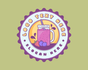 Cute Quirky Fruit Smoothie logo