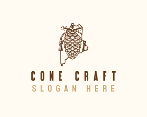 Pine Cone Maine Tassel logo design