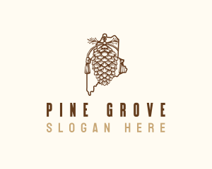 Pine Cone Maine Tassel logo design