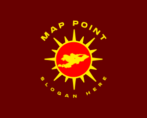 Kyrgyzstan Map Sun logo