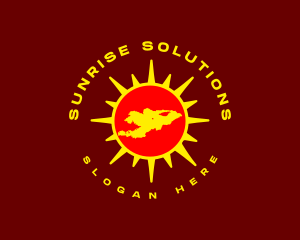 Kyrgyzstan Map Sun logo