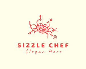 Seafood Crab Cook logo design