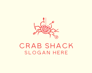 Seafood Crab Cook logo design