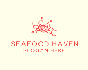 Seafood Crab Cook logo design