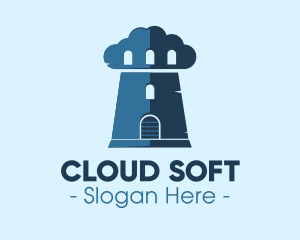 Cloud Fort Tower logo design