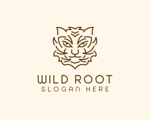 Wild Bobcat Head logo design