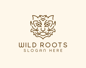 Wild Bobcat Head logo design