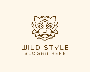 Wild Bobcat Head logo design