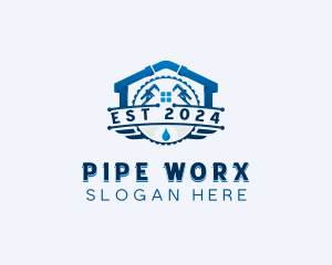 Plumbing Pipe Plumber logo design