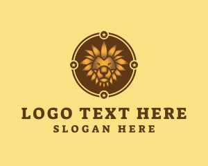 Wild Lion Animal logo