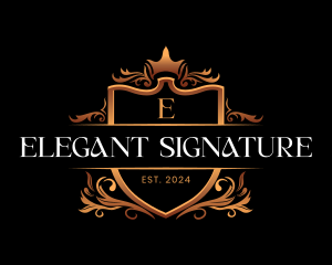 Crown Shield Elegant logo design