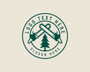 Chainsaw Tree Logging logo