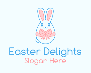 Easter Bunny Ribbon logo design