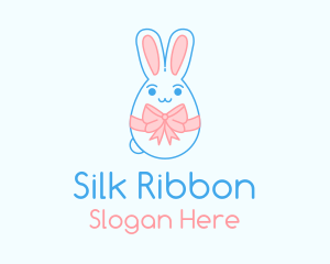 Easter Bunny Ribbon logo design