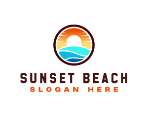 Sunset Summer Tourism logo design