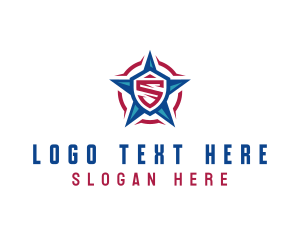 American Patriotic Star Letter S Logo