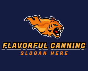 Gamer Flaming Tiger logo design