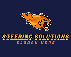 Gamer Flaming Tiger logo design