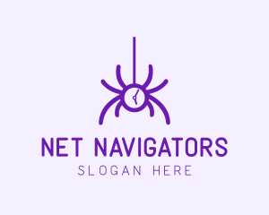 Violet Arachnids Spider Clock logo